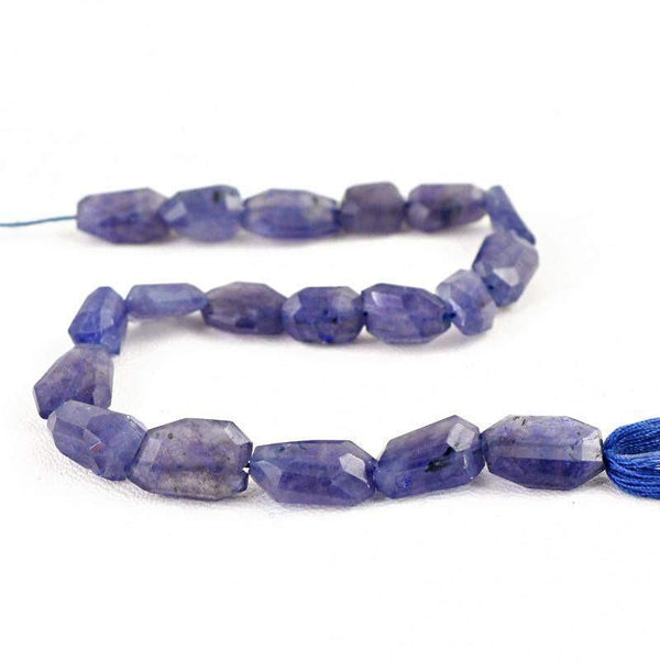 gemsmore:Natural Blue Tanzanite Faceted Beads Strand