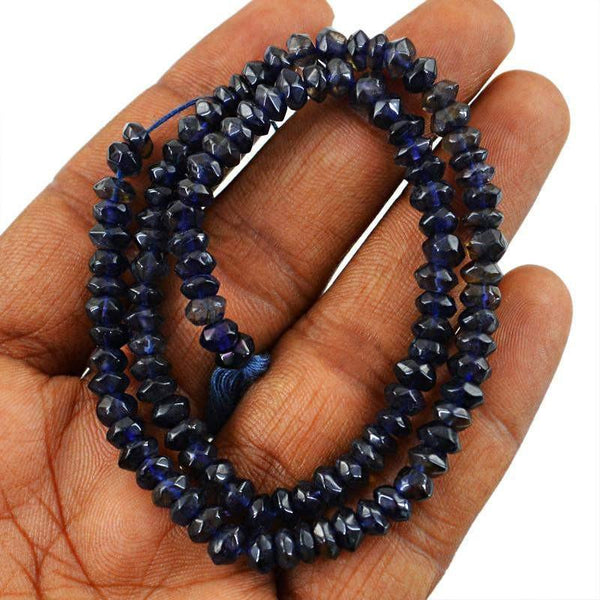 gemsmore:Natural Blue Tanzanite Faceted Beads Strand