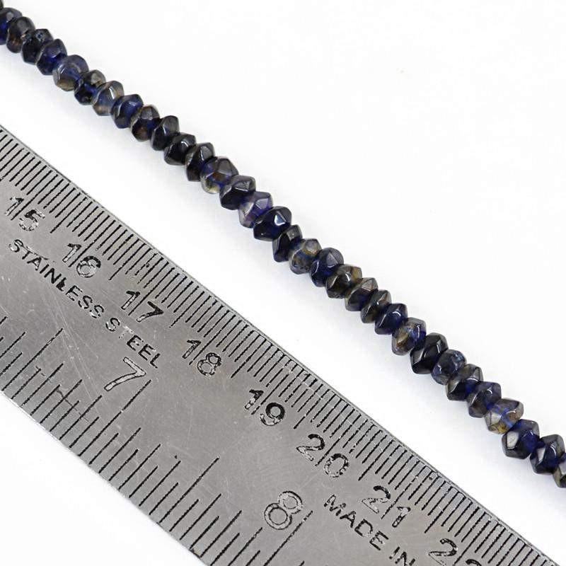 gemsmore:Natural Blue Tanzanite Faceted Beads Strand