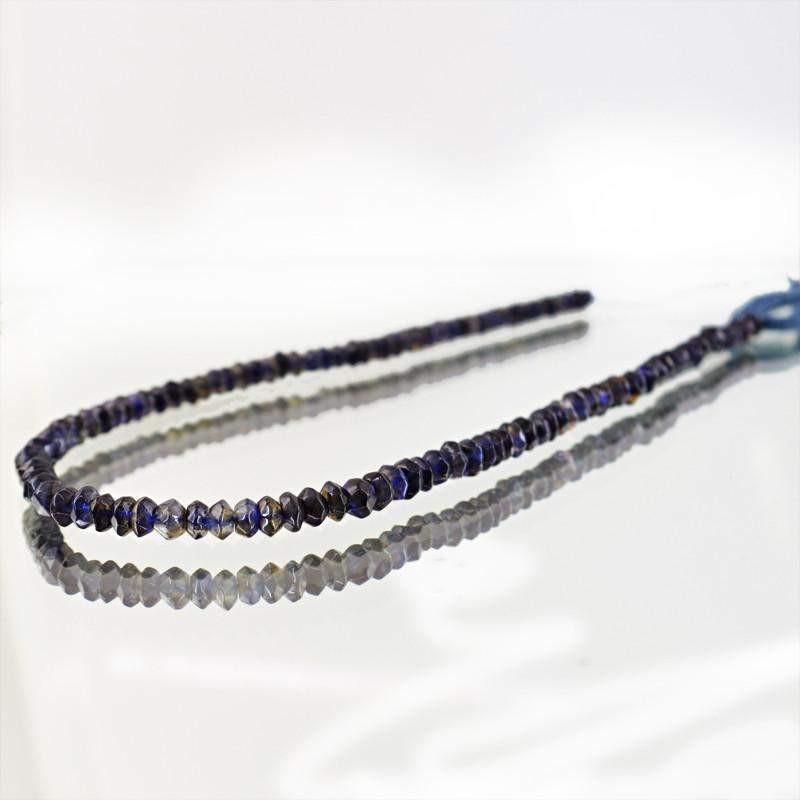 gemsmore:Natural Blue Tanzanite Faceted Beads Strand
