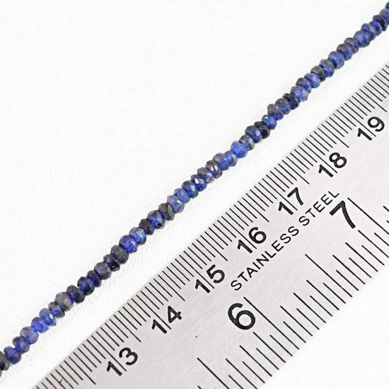 gemsmore:Natural Blue Tanzanite Faceted Untreated Beads Strand