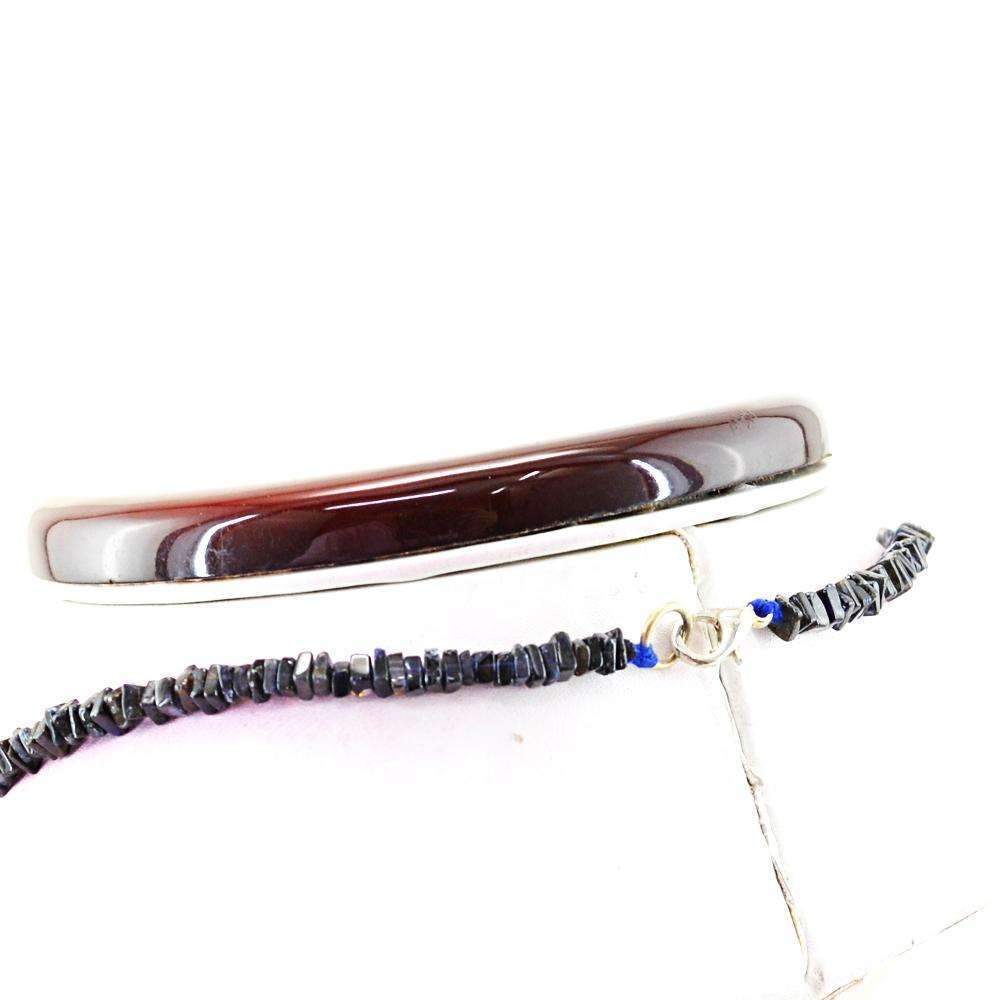 gemsmore:Natural Blue Tanzanite Necklace Untreated Beads