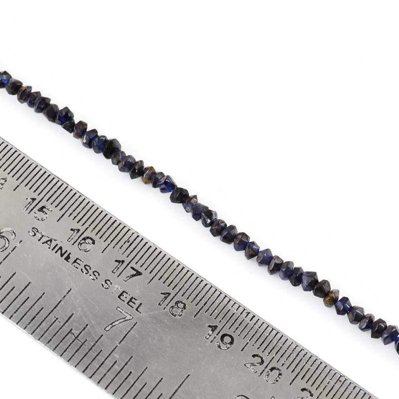 gemsmore:Natural Blue Tanzanite Round Shape Beads Strand
