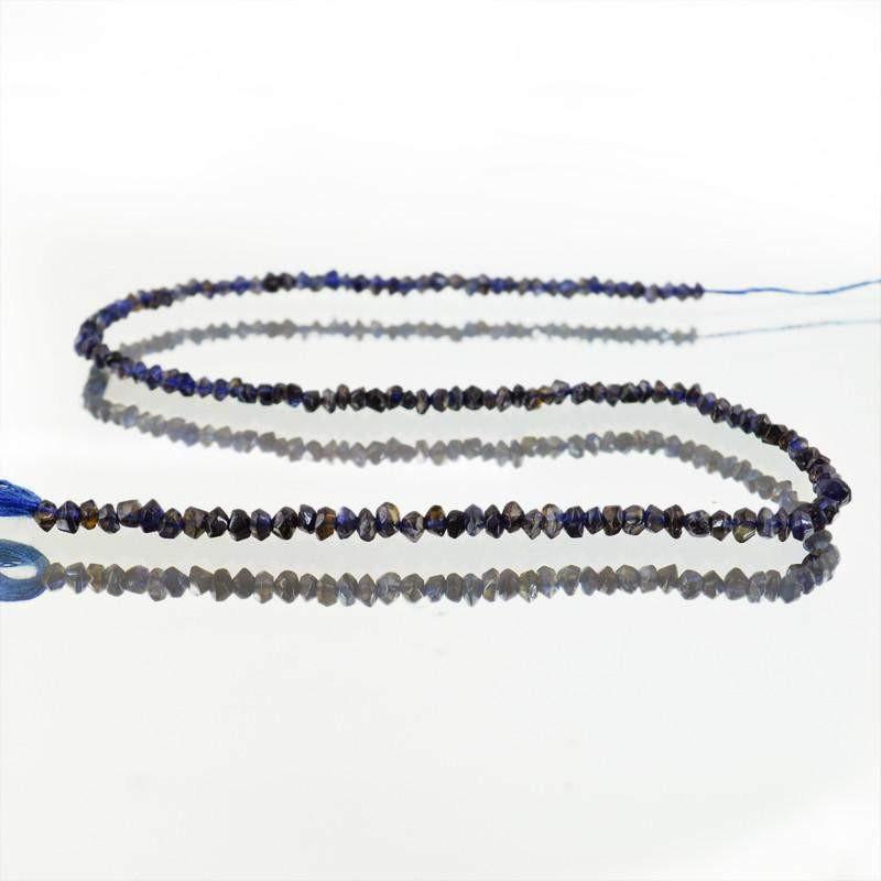 gemsmore:Natural Blue Tanzanite Round Shape Beads Strand