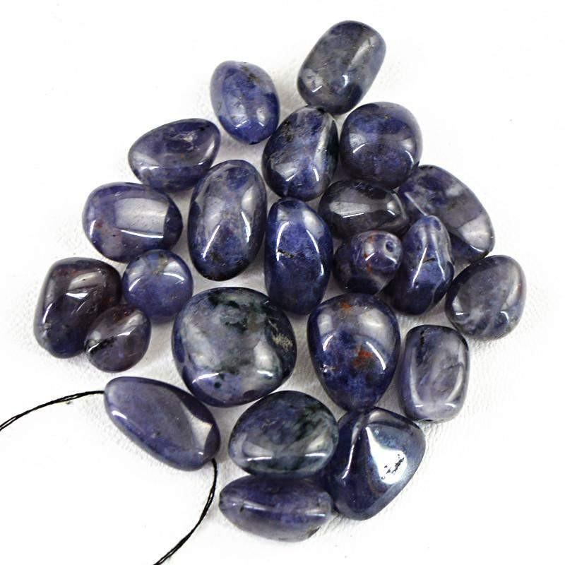 gemsmore:Natural Blue Tanzanite Untreated Beads Lot