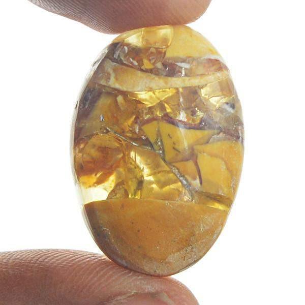 gemsmore:Natural Brecciated Mookaite Oval Shape Loose Gemstone
