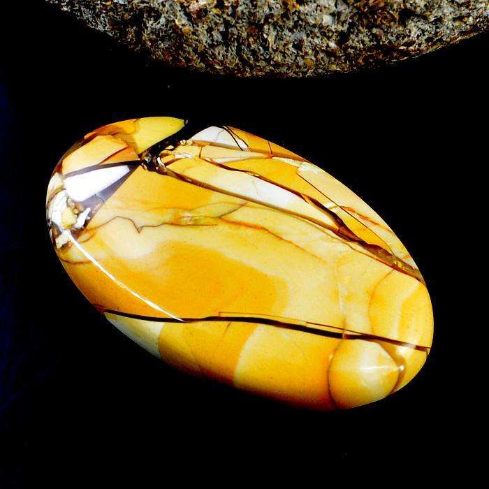 gemsmore:Natural Brecciated Mookaite Oval Shape Untreated Loose Gemstone