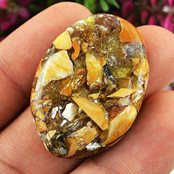 gemsmore:Natural Brecciated Mookaite Oval Shape Untreated Loose Gemstone