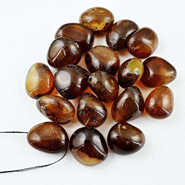 gemsmore:Natural Brown Onyx Beads Lot Natural Untreated Drilled