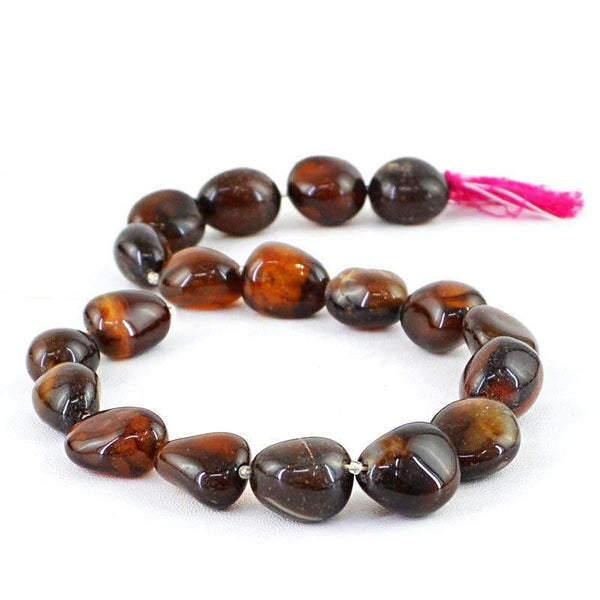 gemsmore:Natural Brown Onyx Beads Strand