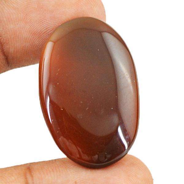 gemsmore:Natural Brown Onyx Oval Shape Loose Gemstone
