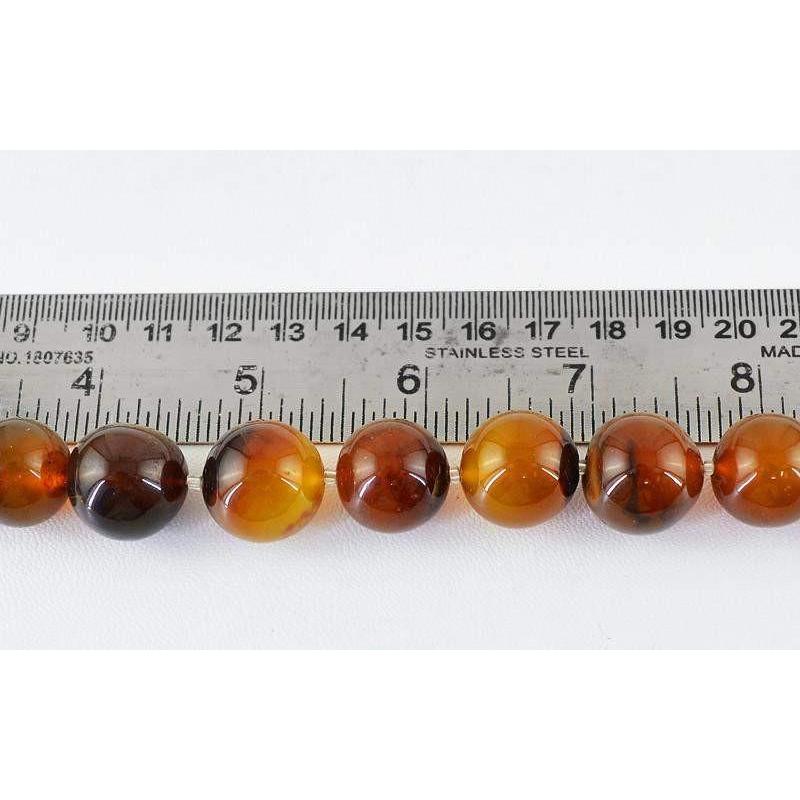 gemsmore:Natural Brown Onyx Unheated Round Beads Strand
