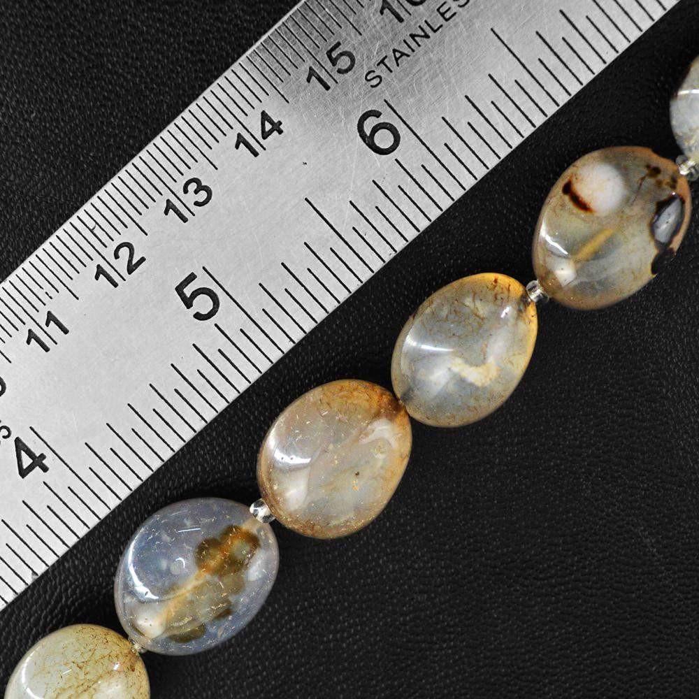 gemsmore:Natural Brown Onyx Untreated Beads Strand