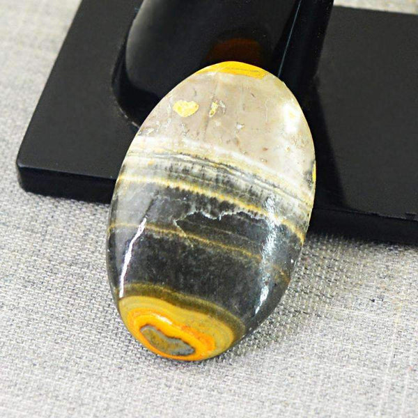 gemsmore:Natural Bumble Bee Jasper Gemstone - Oval Shape