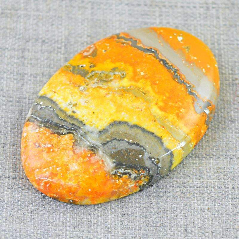 gemsmore:Natural Bumble Bee Jasper Gemstone - Oval Shape