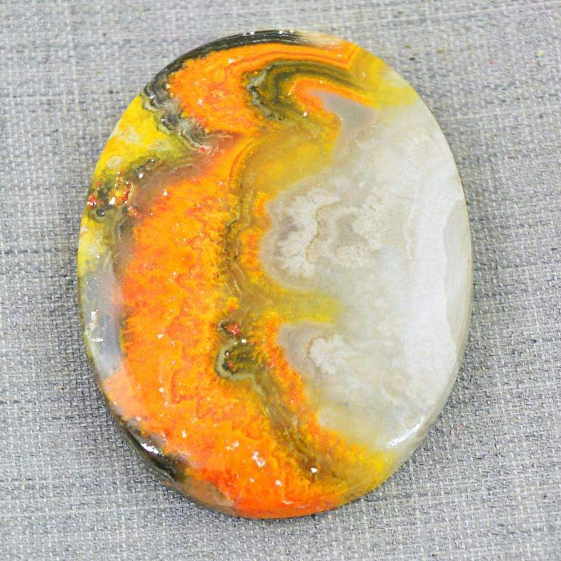 gemsmore:Natural Bumble Bee Jasper Gemstone - Oval Shape