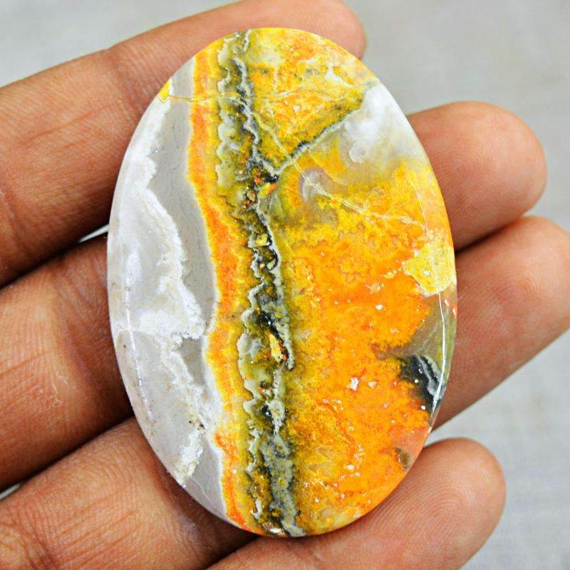 gemsmore:Natural Bumble Bee Jasper Gemstone Oval Shape - Amazing