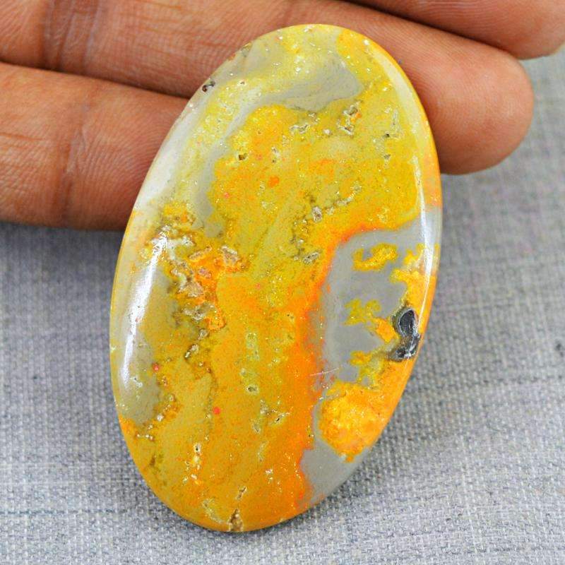 gemsmore:Natural Bumble Bee Jasper Gemstone Oval Shape