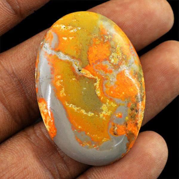 gemsmore:Natural Bumble Bee Jasper Oval Shape Gemstone