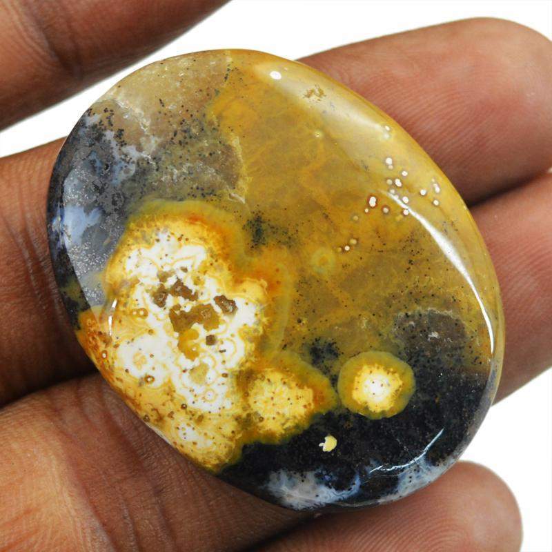 gemsmore:Natural Bumble Bee Jasper Oval Shape Gemstone