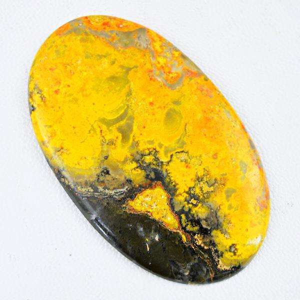 gemsmore:Natural Bumble Bee Jasper Oval Shape Loose Gemstone