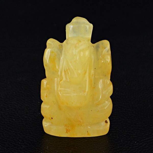 gemsmore:Natural Carved Ganesha Yellow Aventurine Gemstone