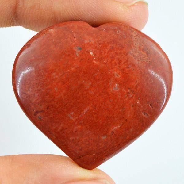 gemsmore:Natural Carved Heart Shape Red Jasper Gemstone