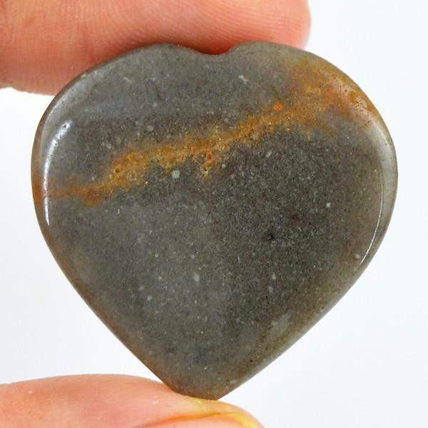 gemsmore:Natural Carved Heart Shape Rutile Quartz Gemstone