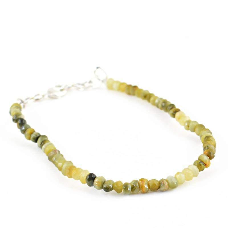 gemsmore:Natural Cat's Eye Bracelet Faceted Beads