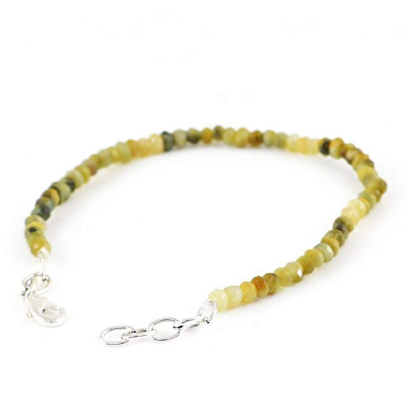 gemsmore:Natural Cat's Eye Bracelet Faceted Beads