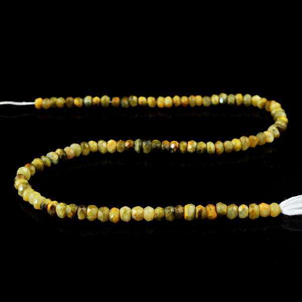gemsmore:Natural Cat's Eye Drilled Beads Strand - Faceted Round Shape