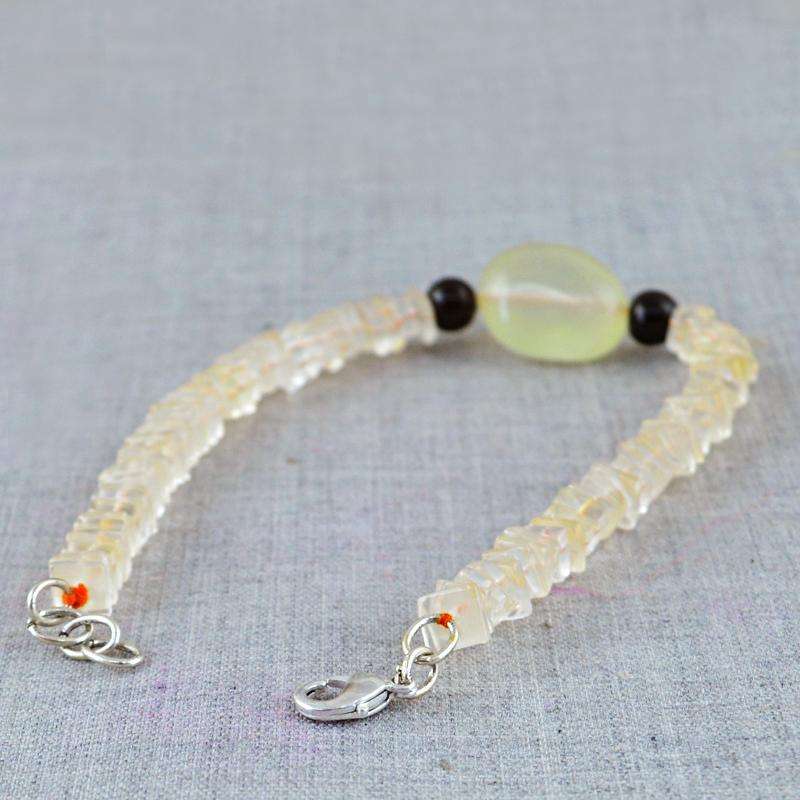 gemsmore:Natural Citrine & Chalcedony Beads Bracelet