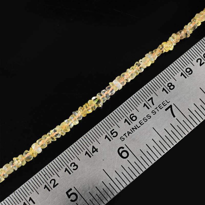 gemsmore:Natural Citrine Round Cut Beads Strand - Untreated Drilled