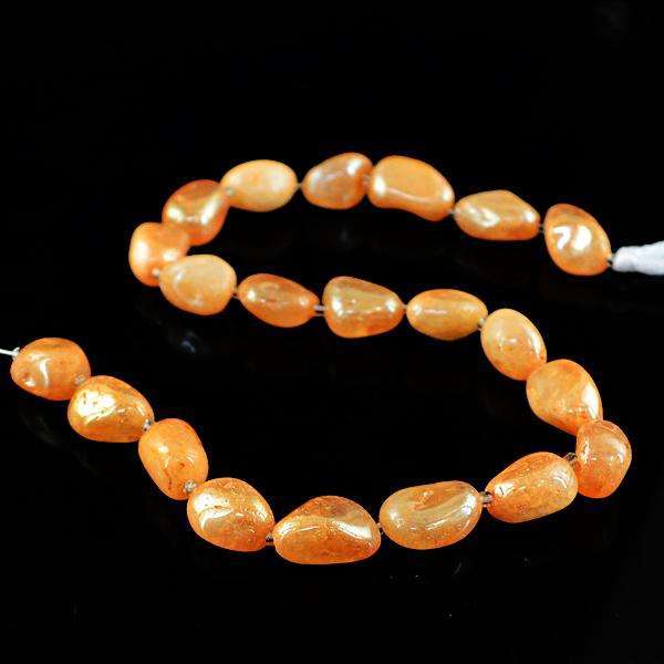 gemsmore:Natural Coated Onyx Drilled Beads Strand