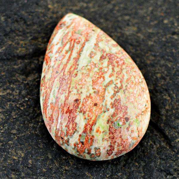 gemsmore:Natural Crazy Lace Agate Pear Shape Loose Gemstone