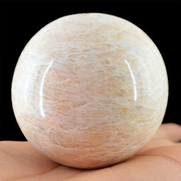 gemsmore:Natural Cream Agate Crystal Healing Ball