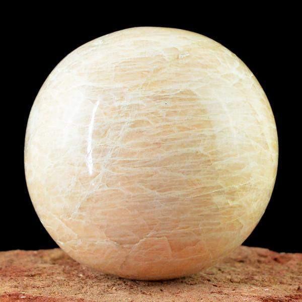 gemsmore:Natural Cream Agate Crystal Healing Ball
