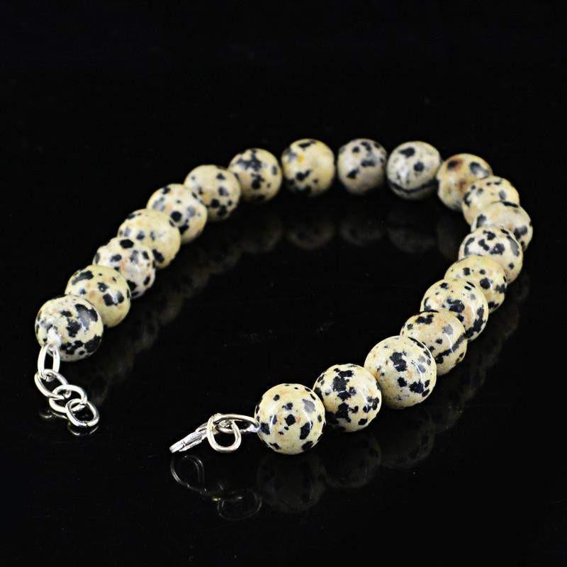 gemsmore:Natural Dalmation Jasper Bracelet Unheated Beads