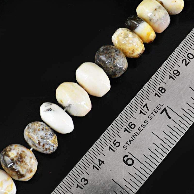 gemsmore:Natural Dendrite Opal Beads Strand Round Shape Drilled