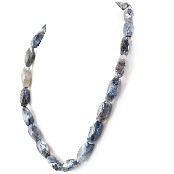 gemsmore:Natural Dendrite Opal Necklace 20 Inches Long Untreated Beads