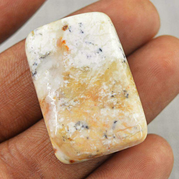 gemsmore:Natural Dendrite Opal Rectangular Shape Gemstone