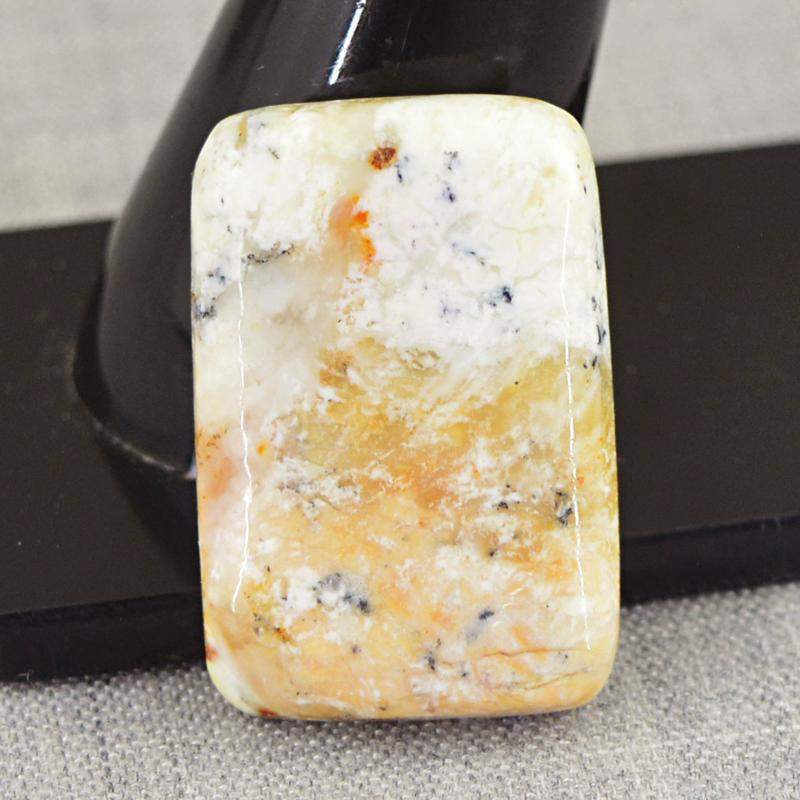 gemsmore:Natural Dendrite Opal Rectangular Shape Gemstone