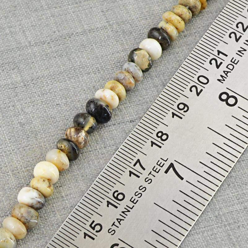 gemsmore:Natural Dendrite Opal Round Shape Beads Strand
