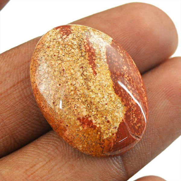 gemsmore:Natural Desert Jasper Oval Shape Loose Gemstone