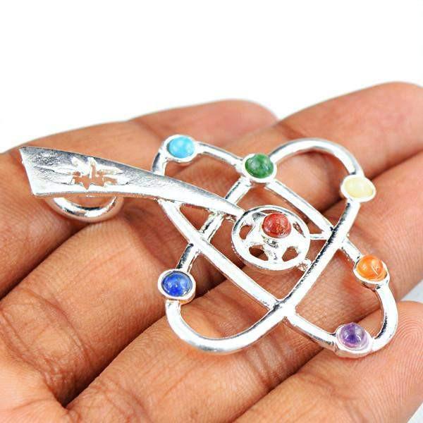 gemsmore:Natural Designer Seven Chakra Healing Pendant