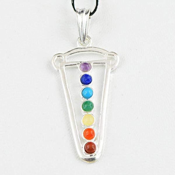 gemsmore:Natural Designer Seven Chakra Healing Pendant