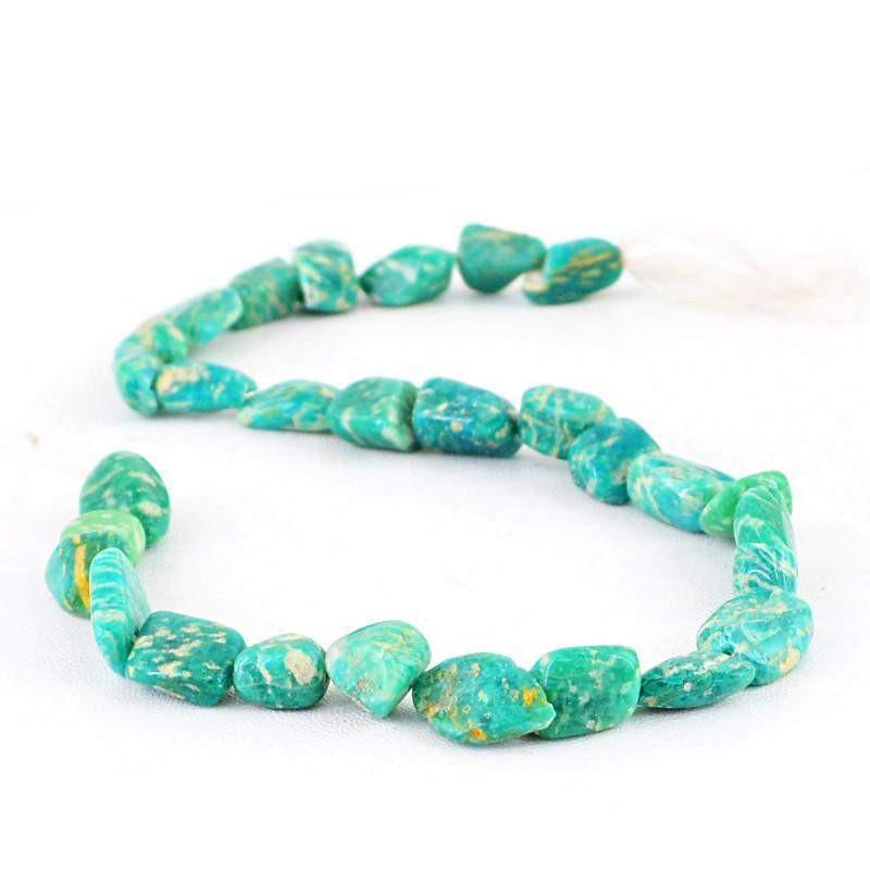 gemsmore:Natural Drilled Amazonite Beads Strand