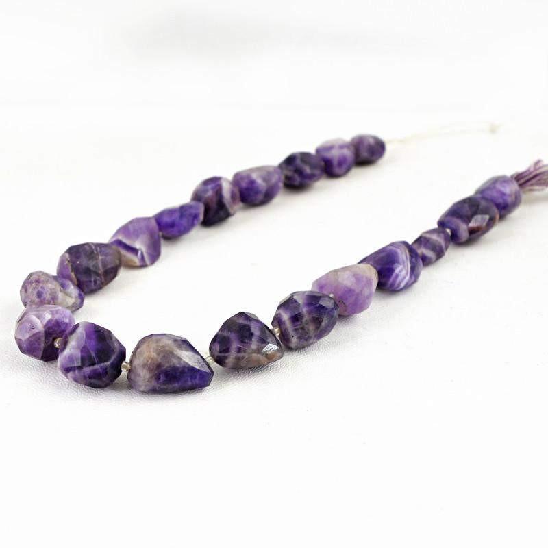 gemsmore:Natural Drilled Bi-Color Amethyst Beads Strand