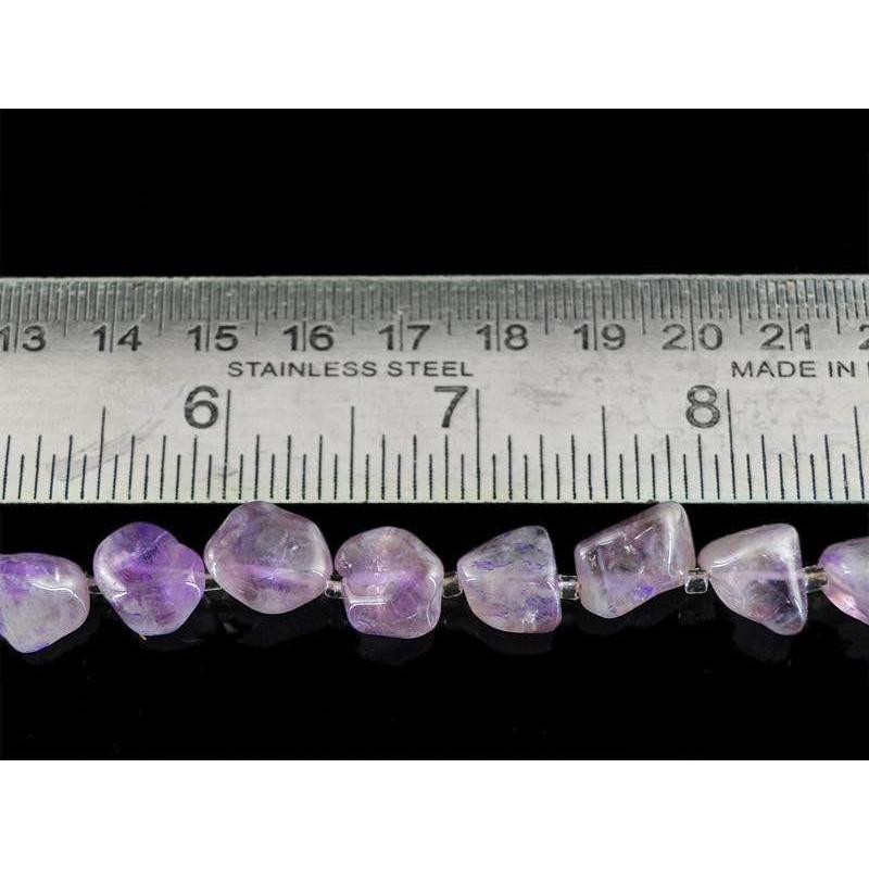 gemsmore:Natural Drilled Bi-Color Amethyst Untreated Beads Strand