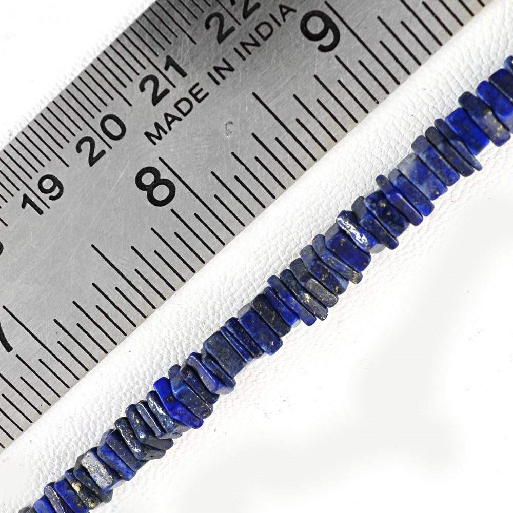 gemsmore:Natural Drilled Blue Lapis Lazuli Beads Strand